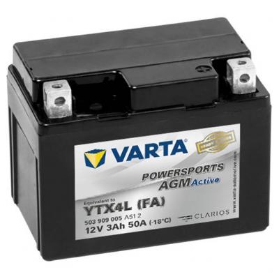 Varta Powersports AGM Active motorakkumultor, YTX4L-4