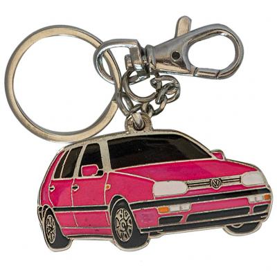 Retro kulcstart, Volkswagen VW Golf III, pink, rzsaszn HUN